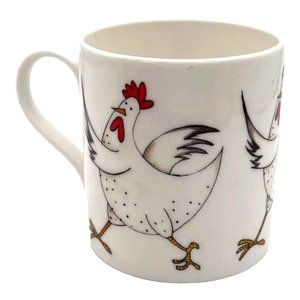 Fowl & Wacky “Here Comes the Girls!” Funny Chicken Running Ceramic Mug Cup